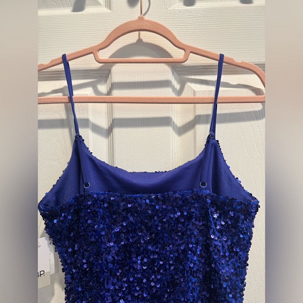 BP Night Out Sequin Sapphire blue Camisole Dress in size small - Picture 8 of 10